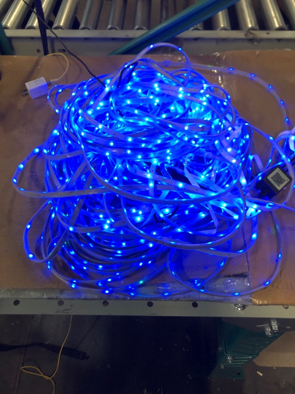 Photo 1 of **minor damage prev used dirty**
200ft Outdoor LED Strip Lights Waterproof 1 Roll, with Self Adhesive Back 