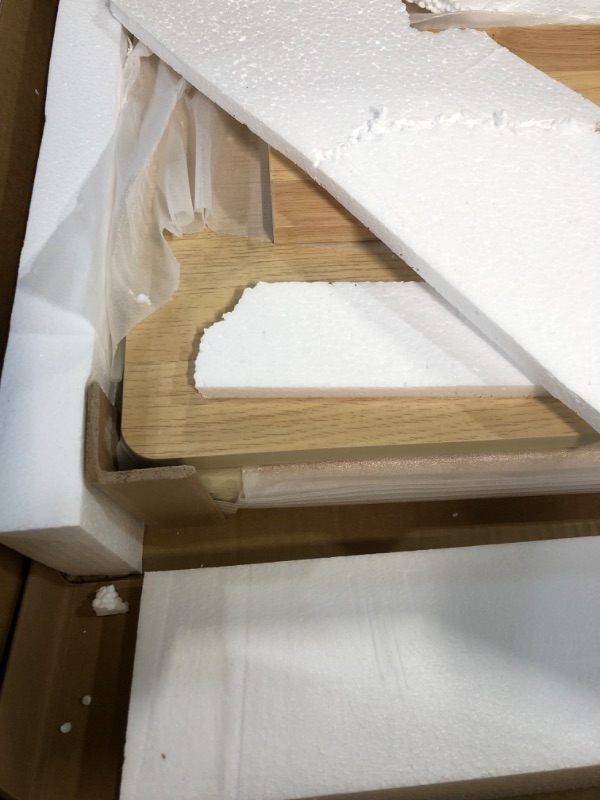 Photo 1 of Extra Long Desk with Bookshelf - 47 Inches Home Office Work Study Extra Long Table, Wooden 2-Person Computer Workstation with Storage Shelf in Oak, 47" W x 16" D