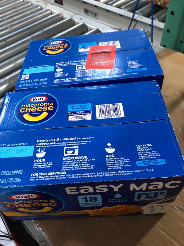 Photo 2 of * BUNDLE OF TWO, NON REFUNDABLE * Kraft Easy Mac Original Macaroni & Cheese Microwavable Dinner (18 ct Packets) 18 Pouches