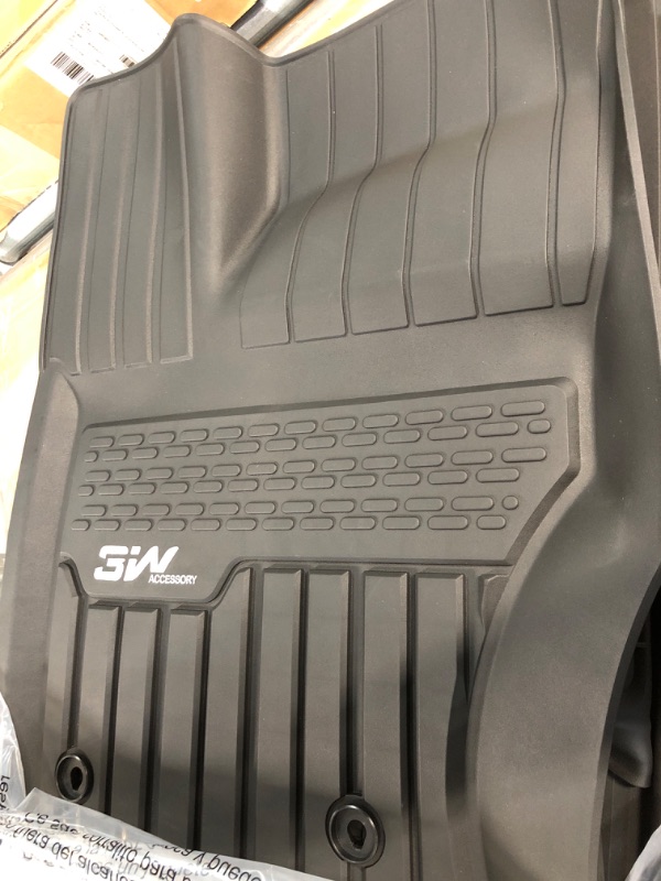 Photo 1 of 3W Floor Mats Compatible for Range Rover Sport 2014-2022 TPE All Weather Custom Fit for Land Rover Sport 1st and 2nd Row Full Set Car Liners (not for Range/Land Rover Discovery Sport) - Black