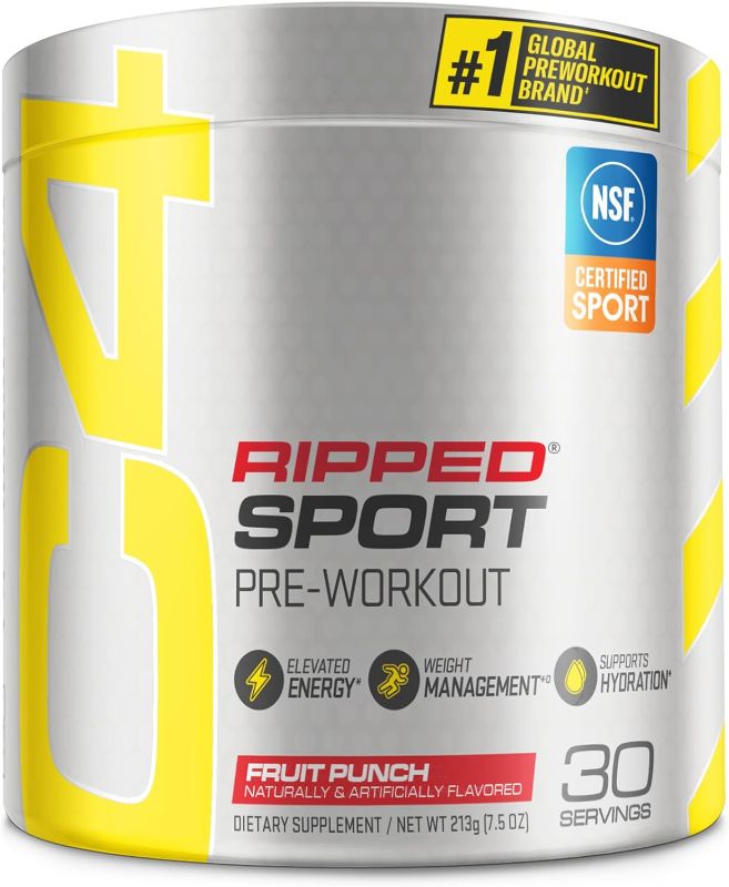 Photo 1 of * NON REFUNDABLE * C4 Ripped Sport Pre Workout Powder Fruit Punch | NSF Certified for Sport + Sugar Free Preworkout Energy Supplement for Men & Women | 135mg Caffeine + Weight Loss | 30 Servings