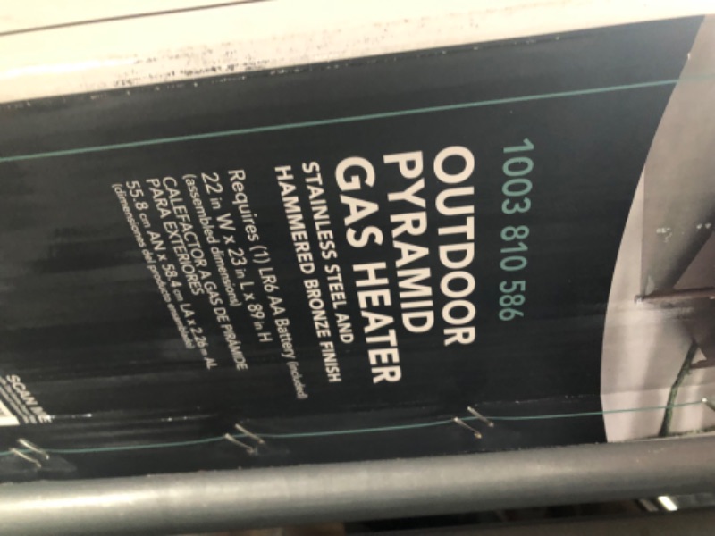 Photo 1 of ***USED - MISSING NUMEROUS PARTS - SEE PICTURES - UNABLE TO CONFIRM FUNCTIONALITY***
Hampton Bay 42,000 BTU Pyramid Patio Heater,GSH-A-PC