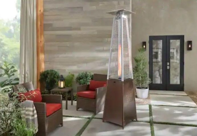 Photo 1 of ***USED - MISSING NUMEROUS PARTS - SEE PICTURES - UNABLE TO CONFIRM FUNCTIONALITY***
Hampton Bay 42,000 BTU Pyramid Patio Heater,GSH-A-PC