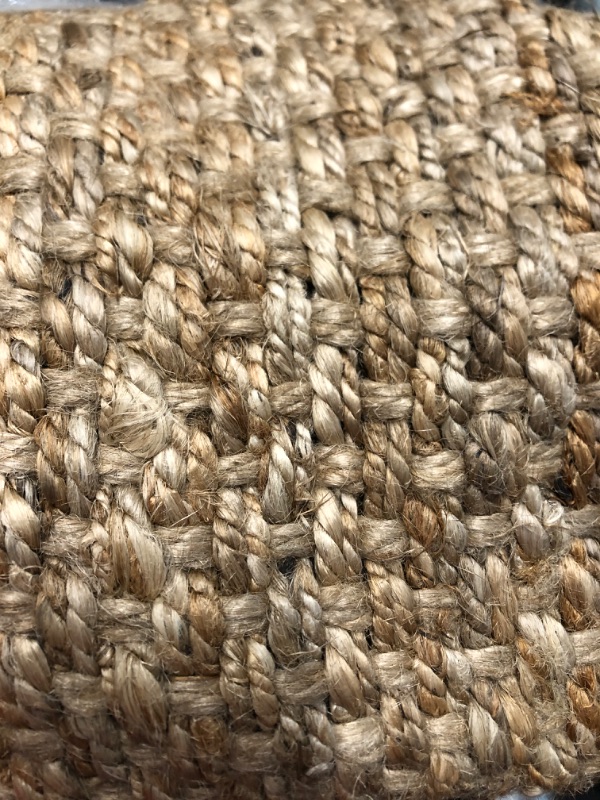 Photo 4 of (see all images) 96'' x 120'' allen + roth Jute 8 X 10 (ft) Woven Jute Khaki Indoor Solid Area Rug
