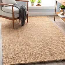 Photo 1 of (see all images) 96'' x 120'' allen + roth Jute 8 X 10 (ft) Woven Jute Khaki Indoor Solid Area Rug
