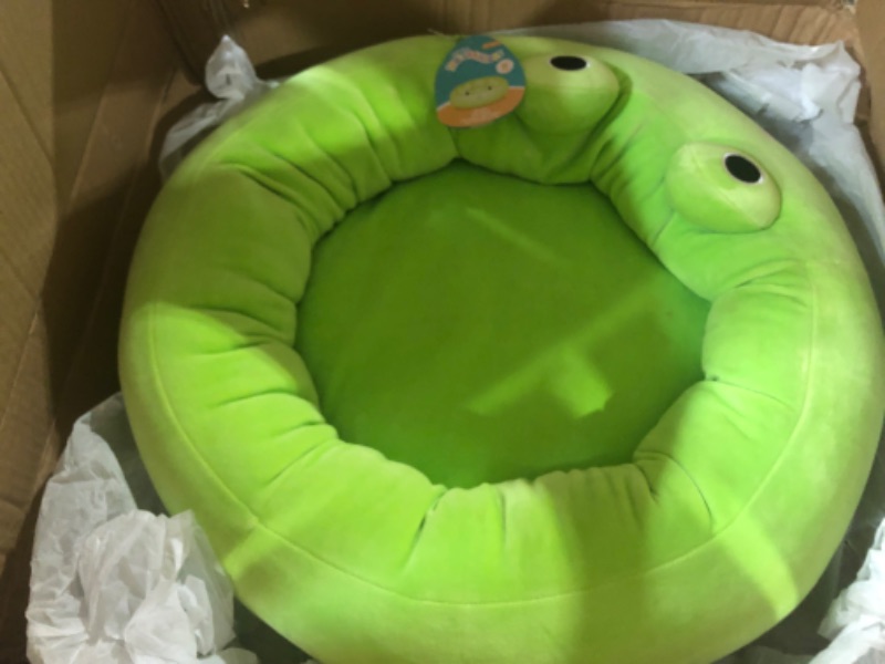 Photo 2 of Squishmallows 24-Inch Wendy Frog Pet Bed - Medium Ultrasoft Official Squishmallows Plush Pet Bed 24.0"L x 24.0"W x 8.0"Th Wendy The Frog