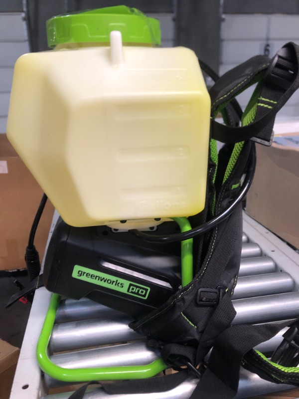 Photo 2 of (non refundable item)(adapter spryer)(sold for parts or repair)80V 4 Gallon Backpack Sprayer with 2Ah Battery & Charger