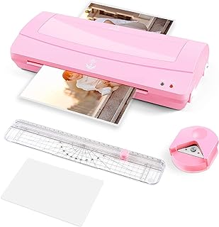 Photo 1 of ****Parts Only***Excellent Quality Laminator Machine, 9 inches Wide, with Paper Trimmer, Laminating Pouches?A6?20pcs?and Corner Rounder, 2 Roller System, Pink
