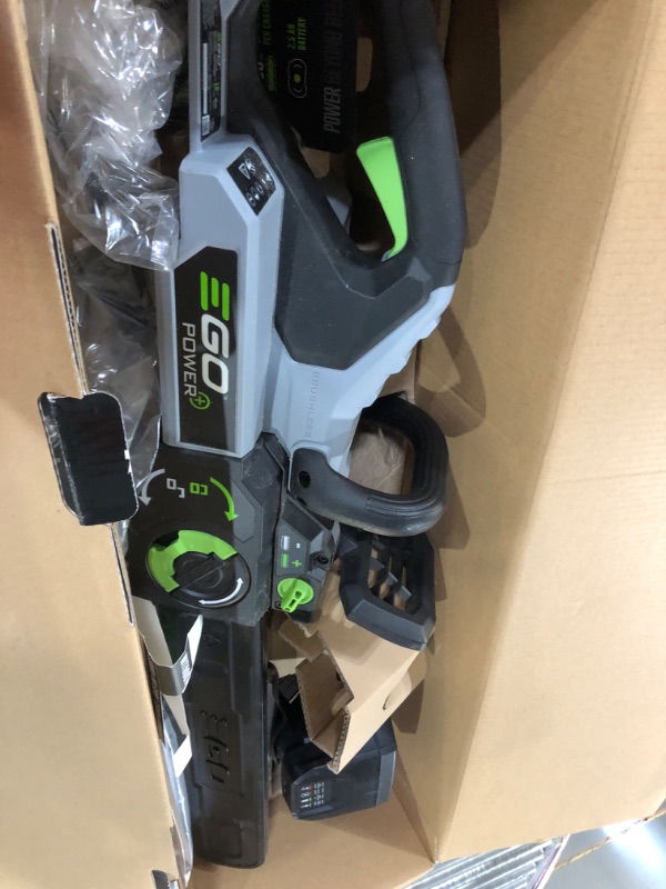 Photo 3 of ***USED - DIRTY - POWERS ON - UNABLE TO TEST FURTHER - SEE PICTURES***
EGO Power+ CS1610 16-Inch 56V Lithium-ion Cordless Chainsaw-Battery and Charger Not Included, Black