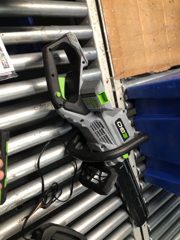 Photo 8 of ***USED - DIRTY - POWERS ON - UNABLE TO TEST FURTHER - SEE PICTURES***
EGO Power+ CS1610 16-Inch 56V Lithium-ion Cordless Chainsaw-Battery and Charger Not Included, Black