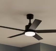 Photo 1 of ***USED - LIKELY MISSING PARTS - UNABLE TO VERIFY FUNCTIONALITY***
Harbor Breeze Reidsport 44-in Matte black Color-changing Integrated LED Indoor/Outdoor Downrod or Flush Mount Ceiling Fan with Light and Remote (5-Blade)
