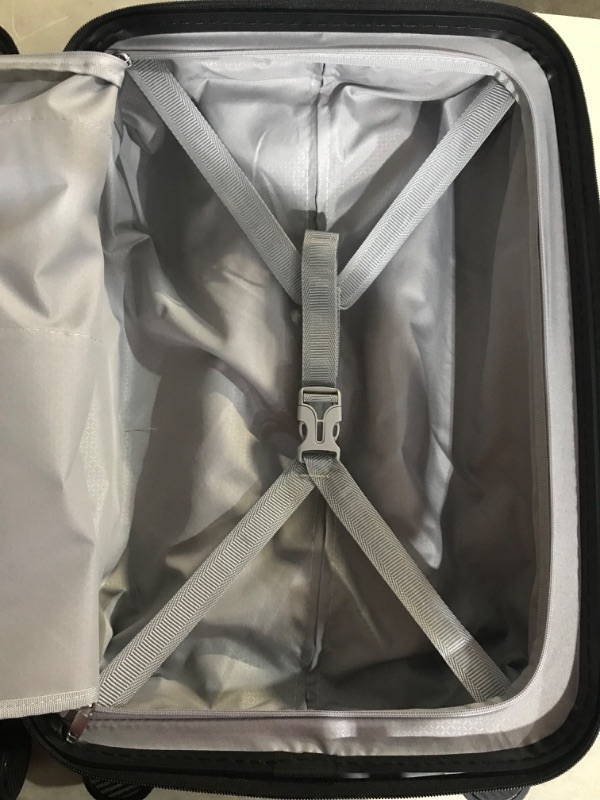 Photo 7 of LUGGEX Carry On Luggage with Front Pocket, Polycarbonate Hard Suitcases with Wheels, 