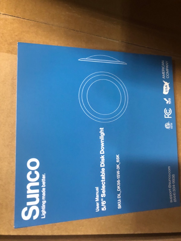 Photo 1 of Sunco Lighting 48 Pack 5/6 LED Disk Lights Flush Mount Ceiling Light Fixture Recessed