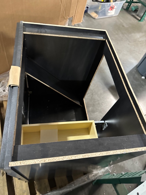 Photo 1 of ***DAMAGED - SCUFFED AND SCRAPED - HANDLES AND HARDWARE MISSING - NO PACKAGING***
New Grey Shaker Single-Sink Bathroom Vanity Base Cabinet 30" Wide x 21" Deep GS-V3021DLR
