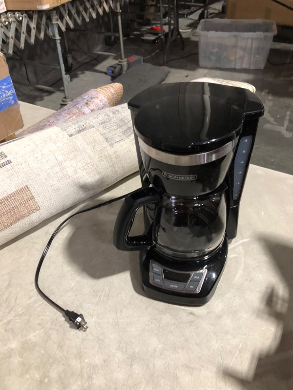 Photo 7 of ***USED - DIRTY - POWERS ON - UNABLE TO TEST FURTHER***
Black+Decker CM1160B 12-Cup Programmable Coffee Maker, Black/Stainless Steel