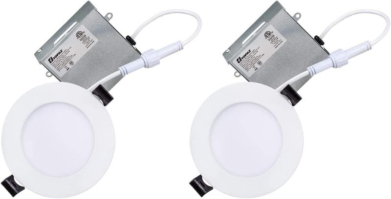 Photo 1 of  Lighting (Pack of 2) 70885, 4 Inch CCT Selectable, LED Slim Fit White Recessed Downlight