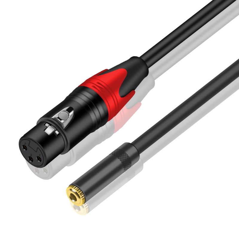 Photo 1 of DREMAKE XLR to 3.5mm Audio Cable 3FT/1.0M, Balanced 3.5mm TRS Female to XLR Female Jack Stereo Extender Cable, XLR 3-Pin to 1/8 Inch(3.5mm Jack) Adapter Converter Cord for Speaker Laptop 3FT/1.0M 3.5mm Female - XLR Female Balanced