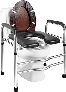 Photo 1 of **SEE COMMENTS FOR DAMAGE**Raised Toilet Seat with Handles up to 450lbs, Toilet Seat Riser for Seniors with Height Adjustable, Raised Toilet Seat for Elderly, Pregnant and Handicap, Fit Any Toilet, Black