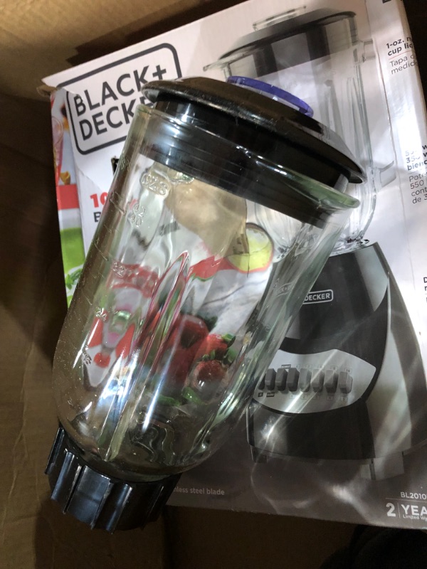 Photo 3 of **SEE COMMENTS**BLACK+DECKER Countertop Blender with 5-Cup Glass Jar, 10-Speed Settings, Black, BL2010BG