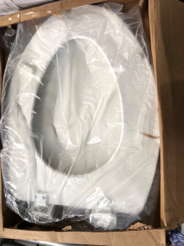 Photo 4 of **SEE COMMENTS**CHURCH 585EC 000 Toilet Seat with Easy Clean & Change Hinge, ELONGATED, Durable Enameled Wood, White