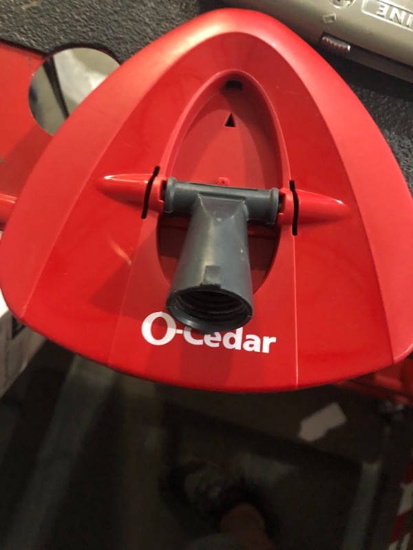 Photo 5 of (damaged) O-Cedar EasyWring Microfiber Spin Mop, Bucket Floor Cleaning System, Red