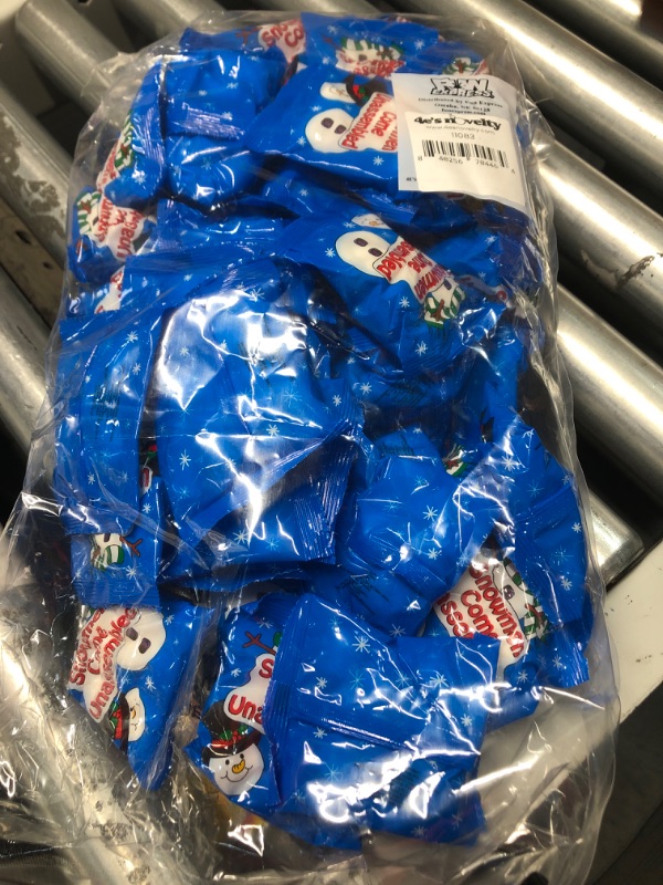 Photo 2 of ** Food Item - NOT RETURNANLE**  50 Packets Mini Marshmallow Packs for Hot Chocolate, Bulk 50 Individually Wrapped Snowman Hot Cocoa Marshmallows, Bulk Christmas Candy for Kids & Adults, Stocking Stuffers by 4E's Novelty