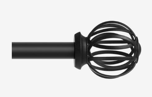 Photo 1 of ***USED - LIKELY MISSING PARTS - UNABLE TO VERIFY FUNCTIONALITY***
Style Selections Florine 48-in to 84-in Matte Black Steel Single Curtain Rod with Finials