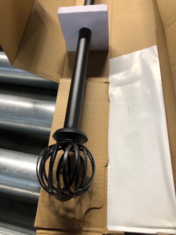 Photo 2 of ***USED - LIKELY MISSING PARTS - UNABLE TO VERIFY FUNCTIONALITY***
Style Selections Florine 48-in to 84-in Matte Black Steel Single Curtain Rod with Finials