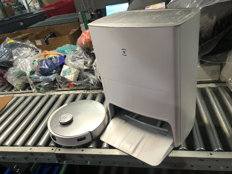 Photo 2 of ***USED - MISSING PARTS - SEE COMMENTS***
ECOVACS DEEBOT T20 Omni Robot Vacuum and Mop, Hot Water Mop Washing, Self-Emptying, Hot Air Drying, 6000Pa Suction, OZMO Turbo Spinning Mop with Auto Mop Lift, Obstacle Avoidance, YIKO Voice Assistant