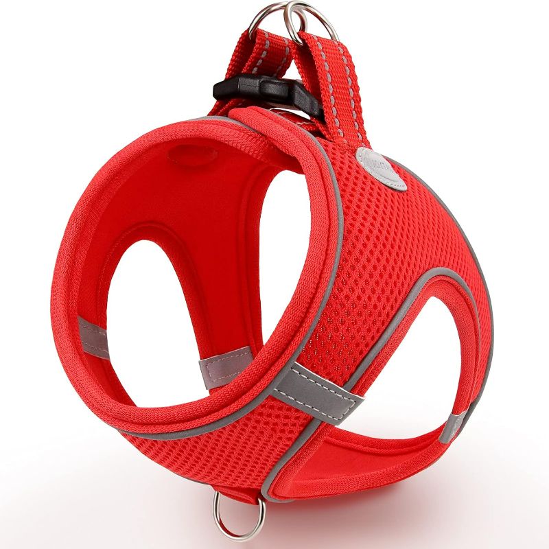 Photo 1 of 
Joytale Small Dog Harness, Breathable Mesh Step-in Vest Harness, Reflective Soft Padded Harnesses for Small and Medium Dogs, Red