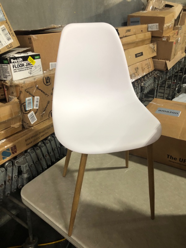 Photo 4 of ***USED - LIKELY MISSING PARTS - UNABLE TO VERIFY FUNCTIONALITY***
FurnitureR Dining Chairs Comfortable Upholstered Side Seating Armless for Home Kitchen Bedroom Living Room Guest Restaurant Cafe, Set of 1, White