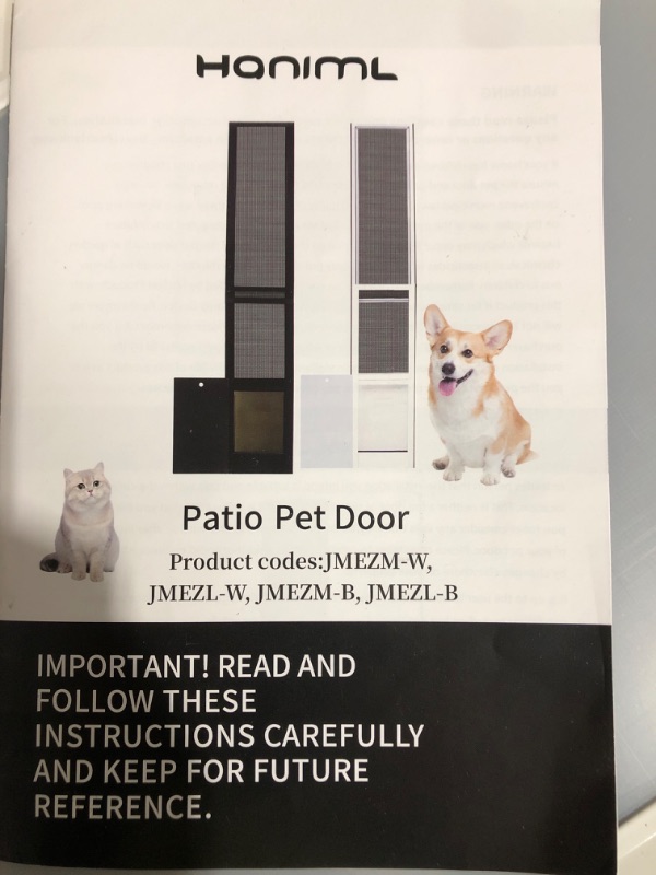 Photo 3 of (see all images) HANIML Medium Dog Door for Sliding Glass Doors Doggie Door Insert for Screen Patio Pets 