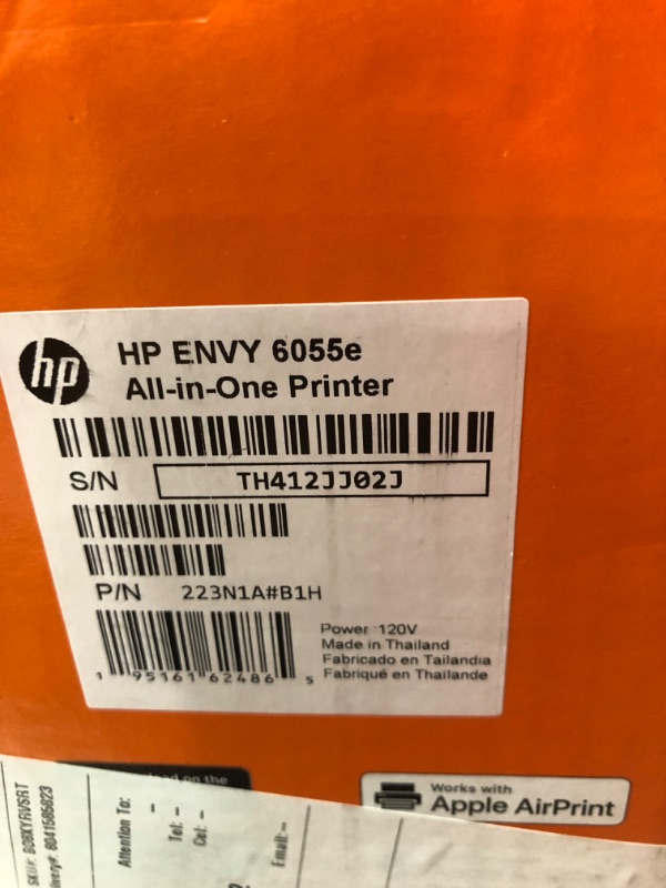 Photo 4 of HP ENVY 6055e Wireless Color Inkjet Printer, Print, scan, copy, Easy setup, Mobile printing, Best for home, Instant Ink with HP+,white New