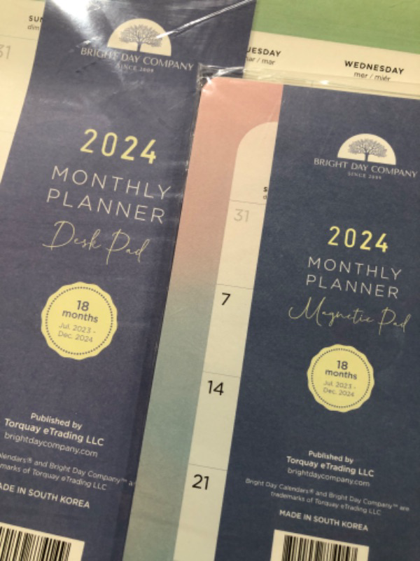 Photo 3 of **NONREFUNDABLE** 2024 Monthly Planner Bundle 1 Big 1 Small Jul 23 - Dec 24