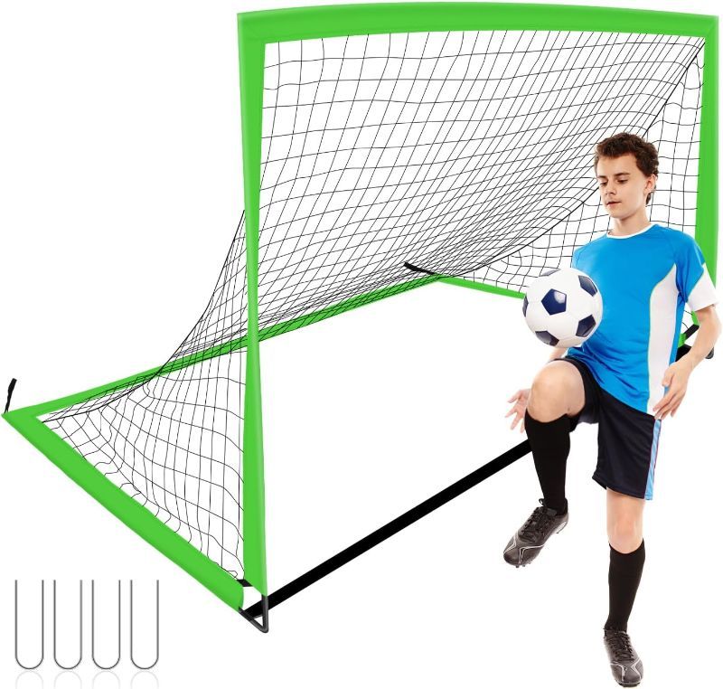 Photo 1 of Amzdeal 2 Portable Soccer Goals with Carrying Case