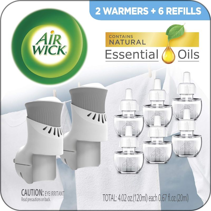 Photo 1 of Air Wick Plug in Scented Oil Starter Kit, 2 Warmers + 6 Refills, Hawaii, Essential Oils, Air Freshener