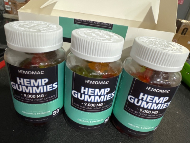 Photo 2 of 3 Packs  Gummies Extract Strengthen High Potency - Pure Hemp Oil CO2 Extract Sugar Free Made in US