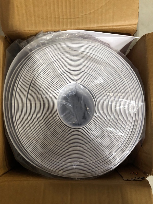 Photo 1 of 40FT Flexible Baseboard Molding Trim, Peel and Stick Vinyl Wall Base,Self-Adhesive Cove Base for Home Renovation White 4in