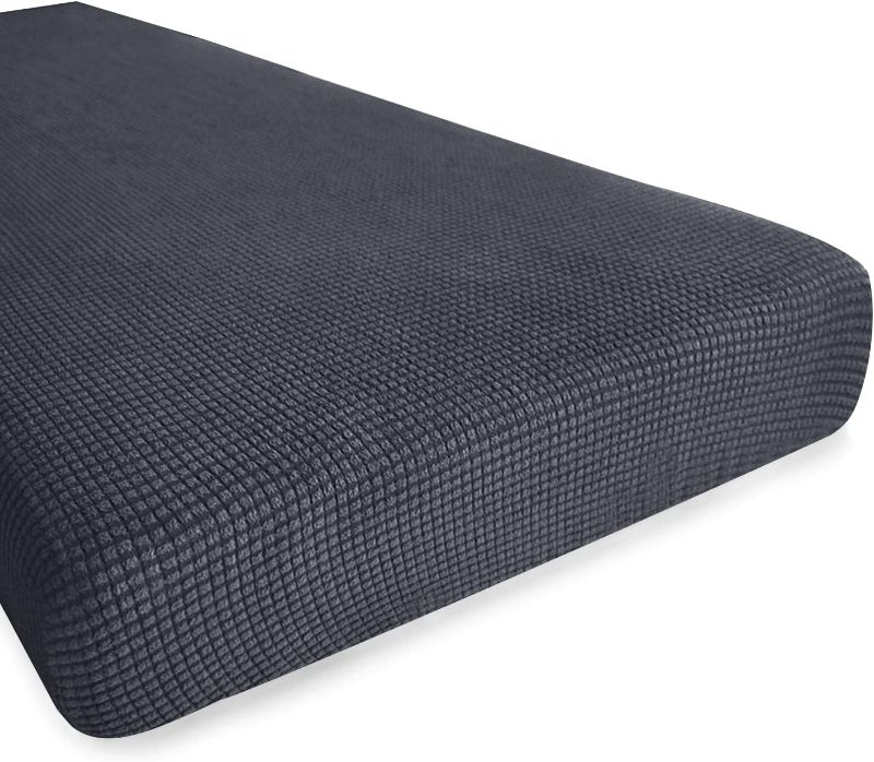 Photo 1 of Hokway Couch Cushion Covers Stretch Cushion Covers Sofa Seat Cushion Slipcover Cushion Protector(Gray, Medium)
