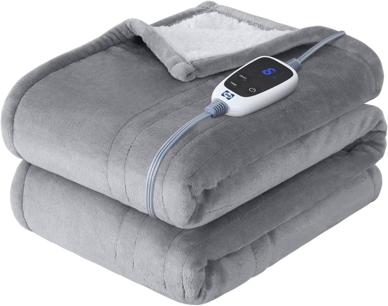 Photo 1 of  ** STOCK PHOTO FOR REFERENCE*** Westinghouse Electric Blanket Heated Throw Gray