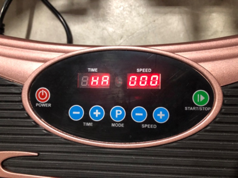 Photo 6 of ***NONREFUNDABLE - NOT FUNCTIONAL - FOR PARTS ONLY - SEE COMMENTS***
NIMTO Vibration Plate Exercise Machine Whole Body Workout Vibration Fitness Platform for Home Fitness & Weight Loss + Remote + Loop Resistance Bands, 999 Levels Pink