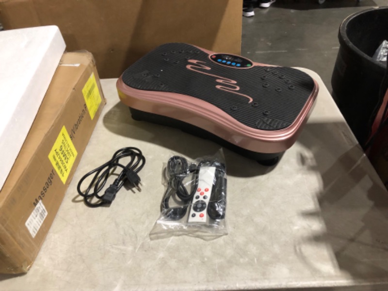 Photo 5 of ***NONREFUNDABLE - NOT FUNCTIONAL - FOR PARTS ONLY - SEE COMMENTS***
NIMTO Vibration Plate Exercise Machine Whole Body Workout Vibration Fitness Platform for Home Fitness & Weight Loss + Remote + Loop Resistance Bands, 999 Levels Pink