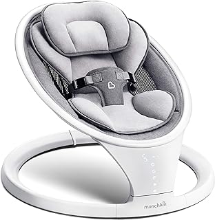 Photo 1 of  Munchkin® Bluetooth Enabled Lightweight Baby Swing with Natural Sway in 5 Ranges of Motion, Includes Remote Control, White