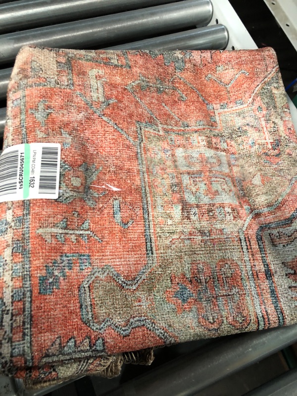 Photo 2 of ***USED - DIRTY - NO PACKAGING - SEE PICTURES***
Adiva Rugs Machine Washable Area Rug with Non Slip Backing for Living Room, Bedroom, Bathroom, Kitchen, Printed Vintage Home Decor, Floor Decoration Carpet Mat (Multi/Pink, 4' x 6') 4' x 6' Multi 58