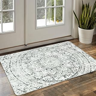 Photo 1 of ***SIZE UNKNOWN***Uphome Boho Mandala Area rug Non-Slip Washable Bathroom Rugs, Farmhouse Bohemian Printed Throw Carpet for Entryway Kitchen Bedroom Laundry Dining