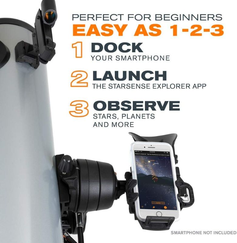 Photo 7 of Celestron – StarSense Explorer DX 130AZ Smartphone App-Enabled Telescope – Works with StarSense App to Help You Find Stars, Planets & More – 130mm Newtonian Reflector – iPhone/Android Compatible