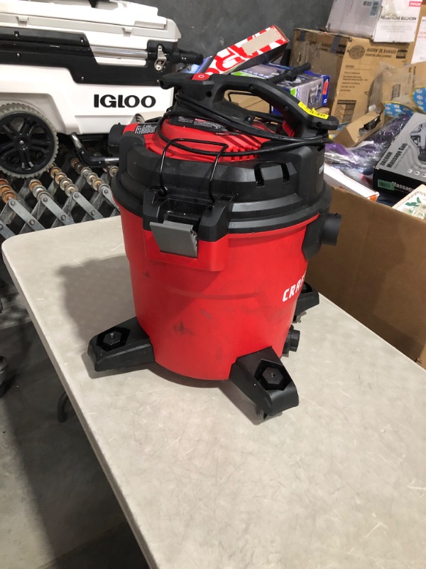 Photo 4 of ***NONREFUNDABLE - NOT FUNCTIONAL - FOR PARTS ONLY - SEE COMMENTS***
CRAFTSMAN Detachable Blower 12-Gallons 6-HP Corded Wet/Dry Shop Vacuum with Accessories Included