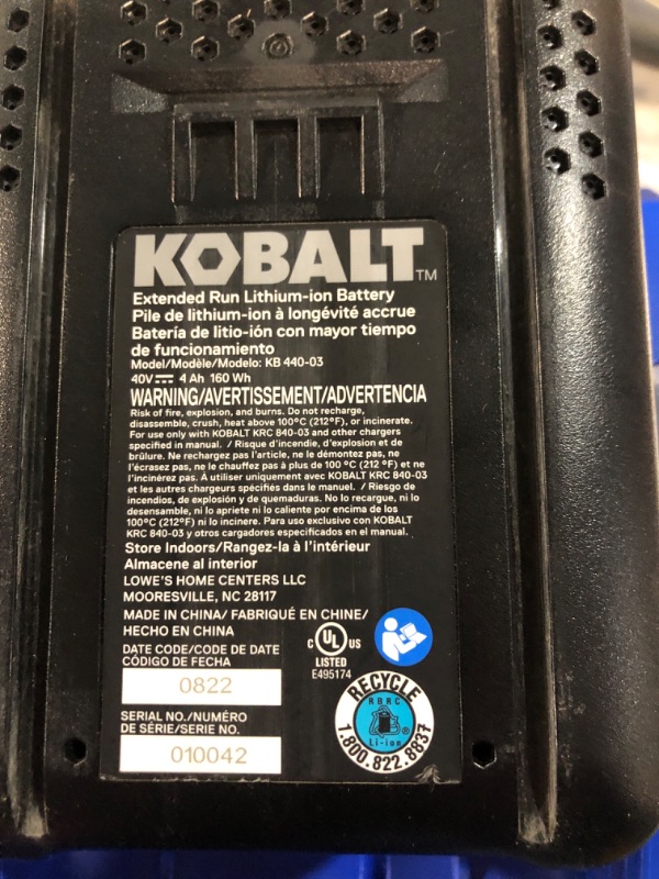 Photo 4 of **excludes trimmer
Kobalt Gen4 40-volt Cordless Battery String Trimmer and Leaf Blower Combo Kit (Battery & Charger Included)