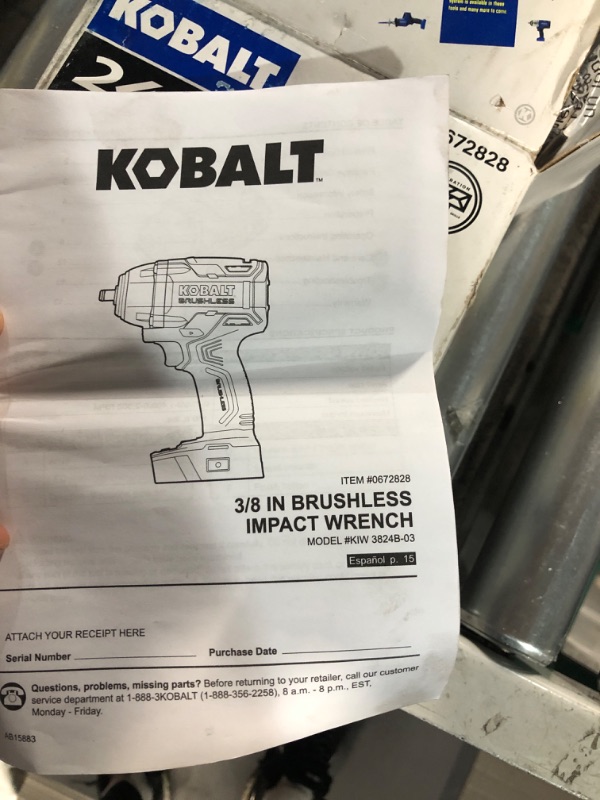 Photo 2 of Kobalt 24-Volt Max-Volt 3/8-in Drive Cordless Impact Wrench (Model #672828)