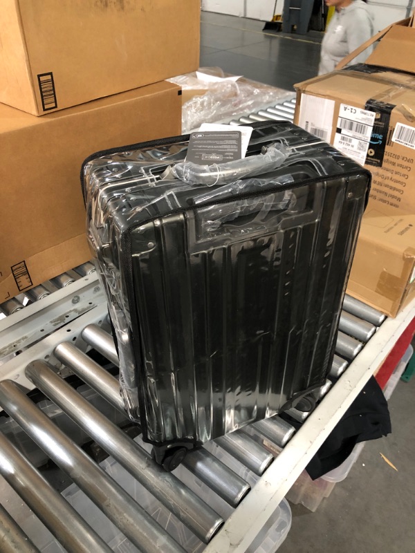 Photo 1 of ***USED - DEFAULT CODE IS 0-0-0***
TRAVELKING Multi-size All Aluminum Hard Shell Luggage Case Carry On Spinner Suitcase Grey 20"